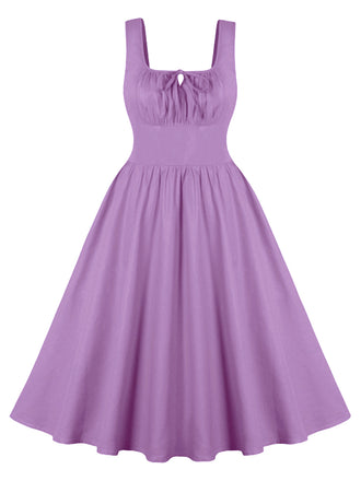 1950s Solid Wide Strap Dress, vintage dress, retro fashion, rockabilly, pin-up fashion - perfect for women who love vintage and retro fashion