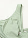 1950s Solid Wrap Crisscross High Waist Bikini Set: beautiful vintage swimwear, retro swimsuit, pin-up style with timeless appeal