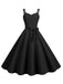 1950s Spaghetti Strap Bow Decor Solid Dress: where 1950s romance meets her modern spirit