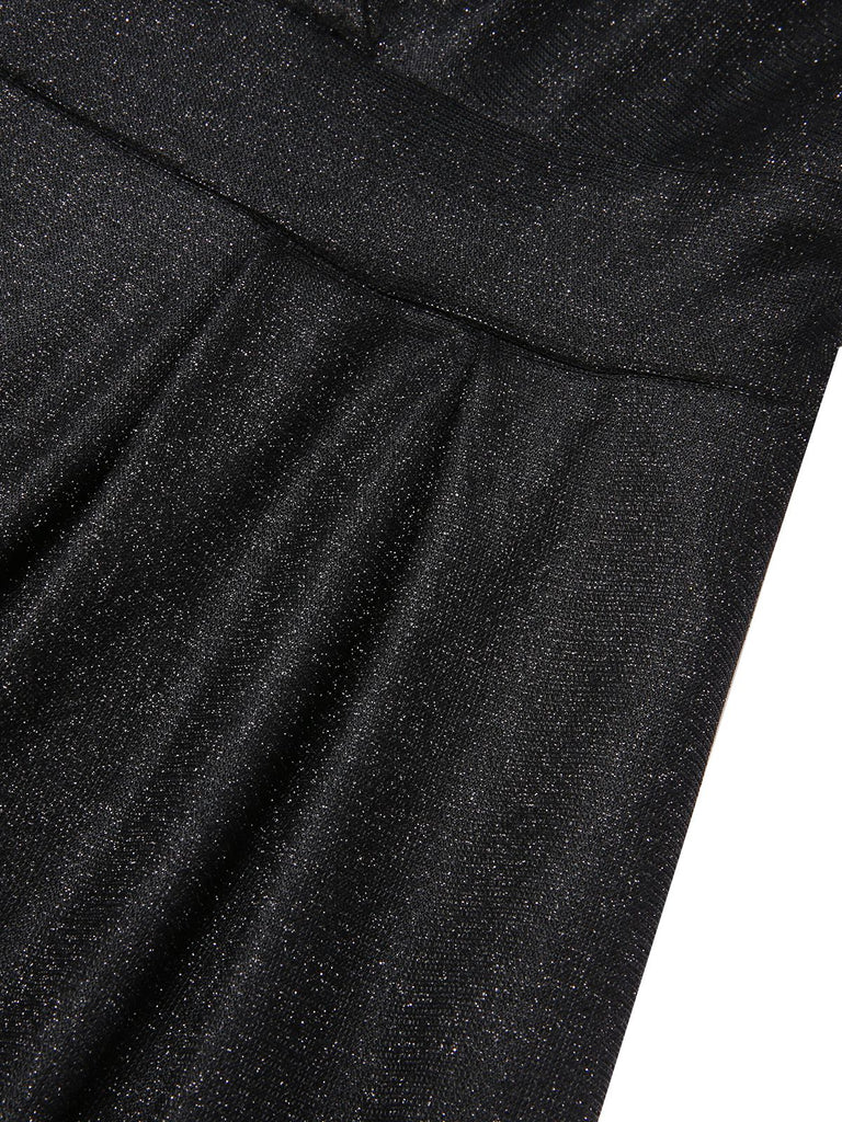 1950s Spaghetti Strap Deep V-Neck Jumpsuit — 1950s style that transcends decades