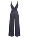 1950s Spaghetti Strap Deep V-Neck Jumpsuit — 1950s vintage charm for her modern wardrobe