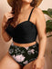 This 1950s Spaghetti Strap Floral Swimsuit carries 1950s vacation dreams in every stitch