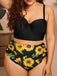 1950s Spaghetti Strap Floral Swimsuit — 1950s poolside glamour meets sun-drenched confidence