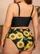 She's wearing 1950s Spaghetti Strap Floral Swimsuit and the whole beach remembers the 1950s