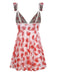 This 1950s Spaghetti Strap Heart Ruffles Mini Nightgown wraps her in 1950s elegance, one twirl at a time