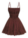 1950s Spaghetti Strap Lace-Up Backless Skater Dress - vintage dress, retro fashion, rockabilly