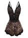 1950s Spaghetti Strap Leopard Lace Sleepwear - vintage nightgown, retro sleepwear
