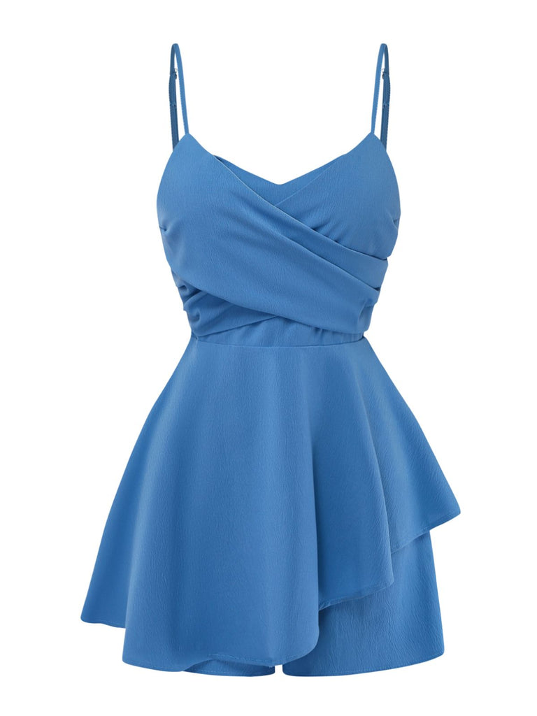 1950s Spaghetti Strap One Piece Romper 5