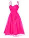 1950s Spaghetti Strap Solid Mesh Dress: where 1950s romance meets her modern spirit