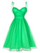 1950s Spaghetti Strap Solid Mesh Dress — a 1950s silhouette that turns sidewalks into runways