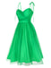 She slips into this 1950s Spaghetti Strap Solid Mesh Dress and suddenly it's a 1950s daydream