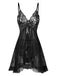 She slips into this 1950s Spaghetti Straps Lace Sheer Nightdress and suddenly it's a 1950s daydream
