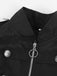 1950s Stand Collar Solid High-Low Hem Button Coat - vintage fashion, retro style
