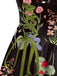 1950s Strap Floral Lace-Up Corset Dress - vintage dress, retro fashion, rockabilly