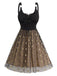 1950s Strap Mesh Stars Lace-Up Dress, vintage dress, retro fashion, rockabilly, pin-up fashion - perfect for women who love vintage and retro fashion