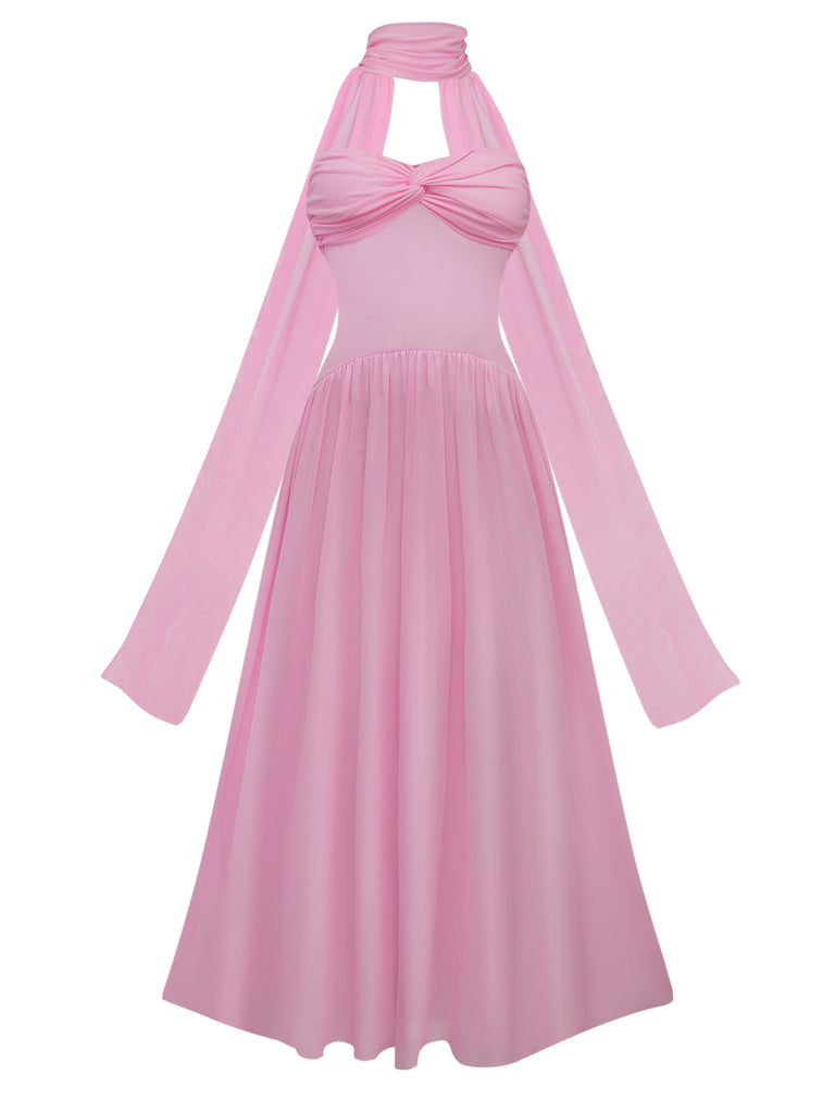 1950s Strapless Halter Neck Dress - vintage dress, retro fashion, rockabilly