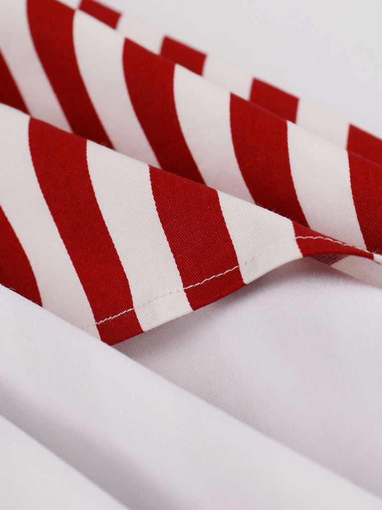 1950s Stripes Contrast Patchwork Strap Dress: timeless style reimagined