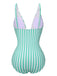 1950s Stripes Spaghetti Strap One-Piece Swimsuit — 1950s poolside glamour meets sun-drenched confidence