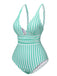 1950s Stripes Spaghetti Strap One-Piece Swimsuit, vintage swimsuit, pin-up swimwear - perfect for women who love vintage and retro fashion