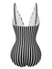 1950s Stripes Spaghetti Strap One-Piece Swimsuit, vintage swimsuit, pin-up swimwear - perfect for women who love vintage and retro fashion