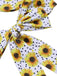 Yellow 1950s Sunflower Cross Halter Swimsuit, vintage swimsuit, pin-up swimwear - perfect for women who love vintage and retro fashion