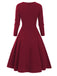 She slips into this 1950s Sweetheart Plaid Patchwork Dress and suddenly it's a 1950s daydream