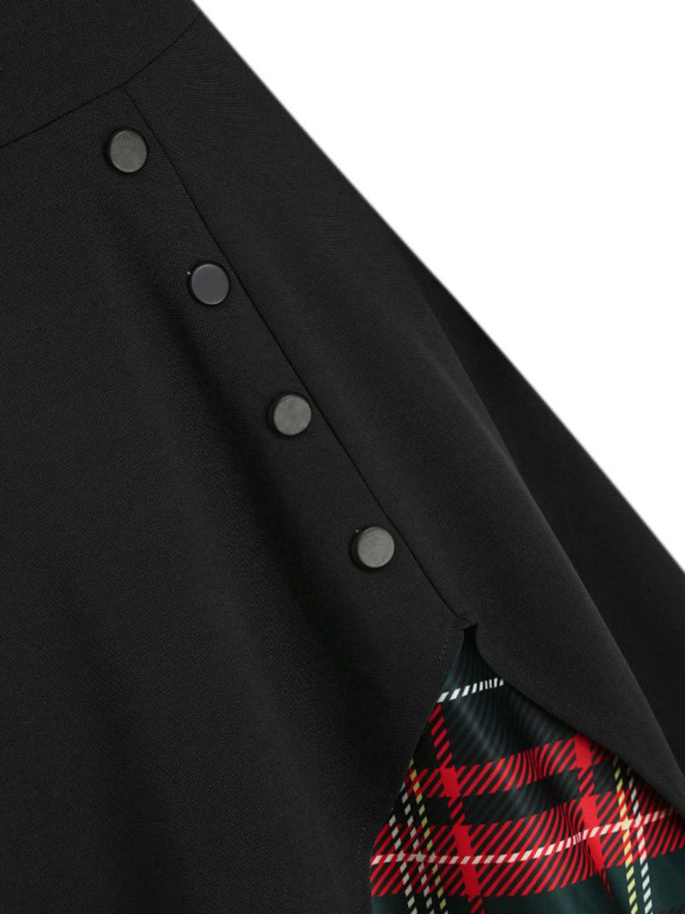 This 1950s Sweetheart Plaid Patchwork Dress wraps her in 1950s elegance, one twirl at a time