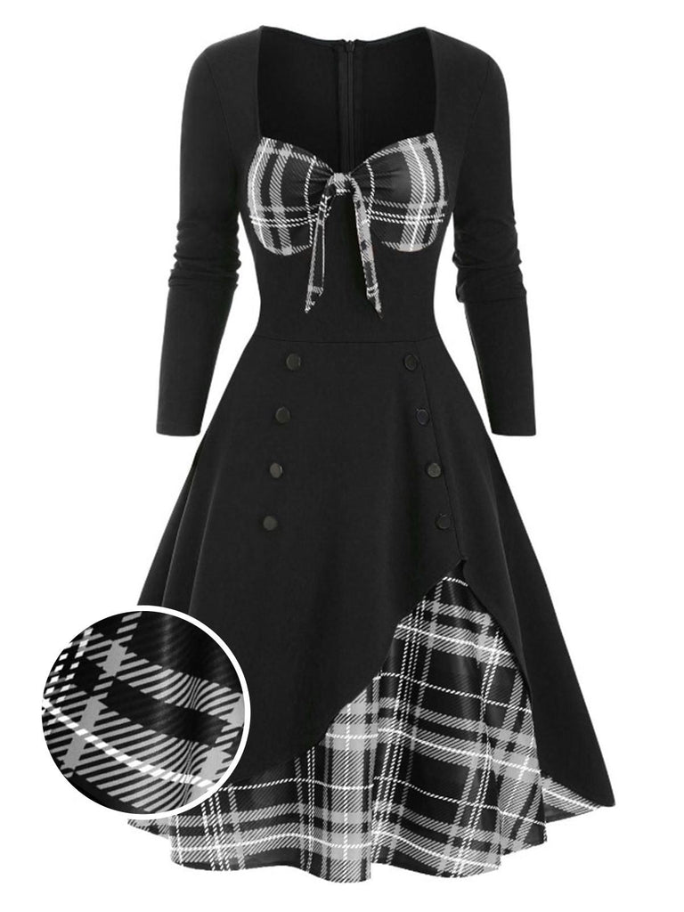 1950s Sweetheart Plaid Patchwork Dress — the kind of 1950s dress that makes strangers smile