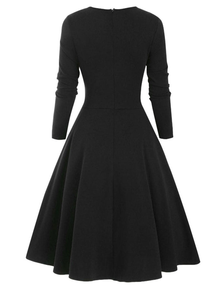 She slips into this 1950s Sweetheart Plaid Patchwork Dress and suddenly it's a 1950s daydream