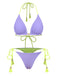 1950s Tie Back Backless Braided Bikini Set, vintage swimsuit, pin-up swimwear - perfect for women who love vintage and retro fashion