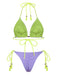 1950s Tie Back Backless Braided Bikini Set, vintage swimsuit, pin-up swimwear - perfect for women who love vintage and retro fashion