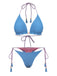 1950s Tie Back Backless Braided Bikini Set, vintage swimsuit, pin-up swimwear - perfect for women who love vintage and retro fashion