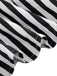 1950s Tie Neck Black & White Stripes Belted Dress — the kind of 1950s dress that makes strangers smile