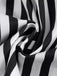1950s Tie Neck Black & White Stripes Belted Dress — a 1950s silhouette that turns sidewalks into runways