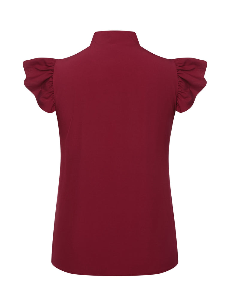1950s Tie Neck Cap Sleeve Tops, vintage top, retro blouse - perfect for women who love vintage and retro fashion