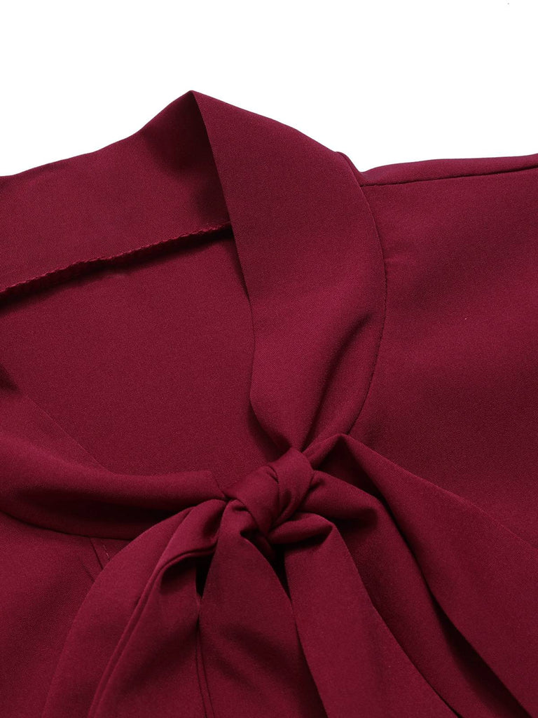 1950s Tie Neck Cap Sleeve Tops, vintage top, retro blouse - perfect for women who love vintage and retro fashion