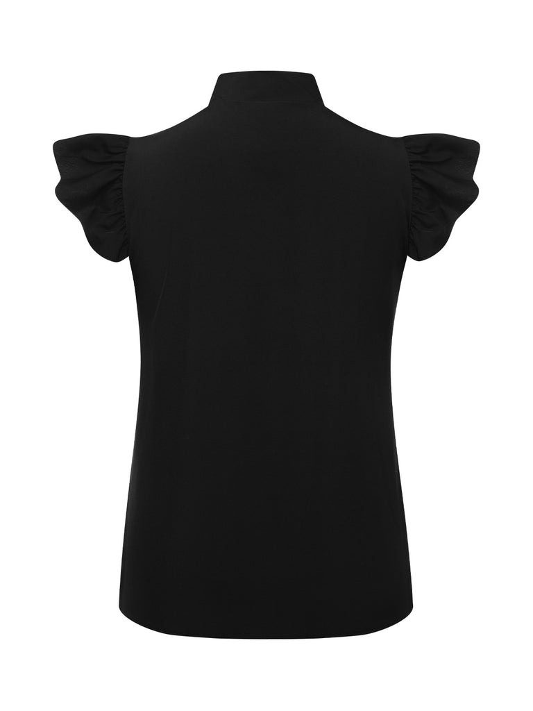 1950s Tie Neck Cap Sleeve Tops, vintage top, retro blouse - perfect for women who love vintage and retro fashion