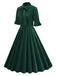 This 1950s Tie Neck Velvet Flared Sleeve Dress wra