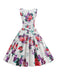 1950s V-Neck Floral Sleeveless Dress, vintage dress, retro fashion, rockabilly, pin-up fashion - perfect for women who love vintage and retro fashion