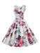 1950s V-Neck Floral Sleeveless Dress, vintage dress, retro fashion, rockabilly, pin-up fashion - perfect for women who love vintage and retro fashion