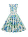 1950s V-Neck Floral Sleeveless Dress, vintage dress, retro fashion, rockabilly, pin-up fashion - perfect for women who love vintage and retro fashion
