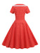 1950s V-Neck Polka Dots Swing Dress, vintage dress, retro fashion, rockabilly, pin-up fashion - perfect for women who love vintage and retro fashion