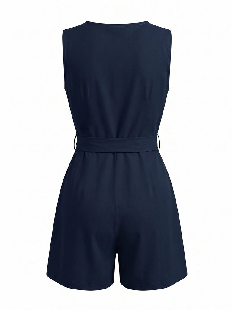 1950s V Neck Vintage Classic Jumpsuit 7