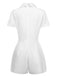 1950s V-Neck Solid Lapel Romper, vintage romper, retro jumpsuit - perfect for women who love vintage and retro fashion