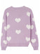 1950s Valentine's Day Heart Print Knit Cardigan - vintage fashion, retro style