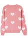 1950s Valentine's Day Heart Print Knit Cardigan - vintage fashion, retro style