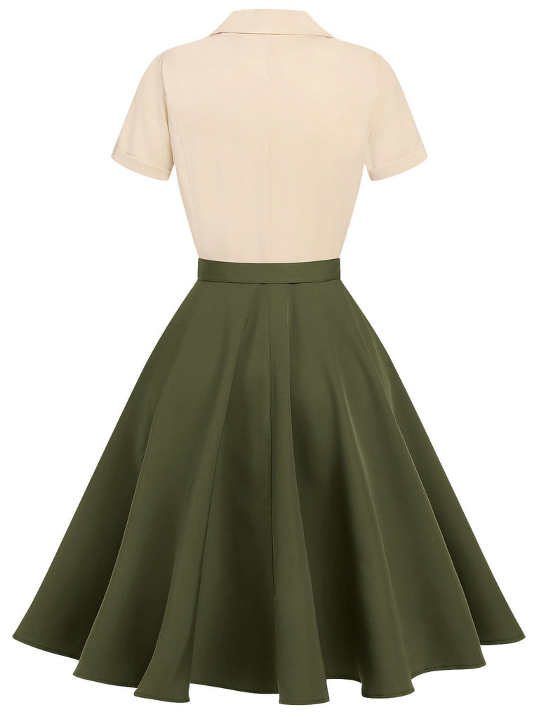 Snow White Style Button 1950s Dress, classic 1950s style elegant retro fashion - Image 10