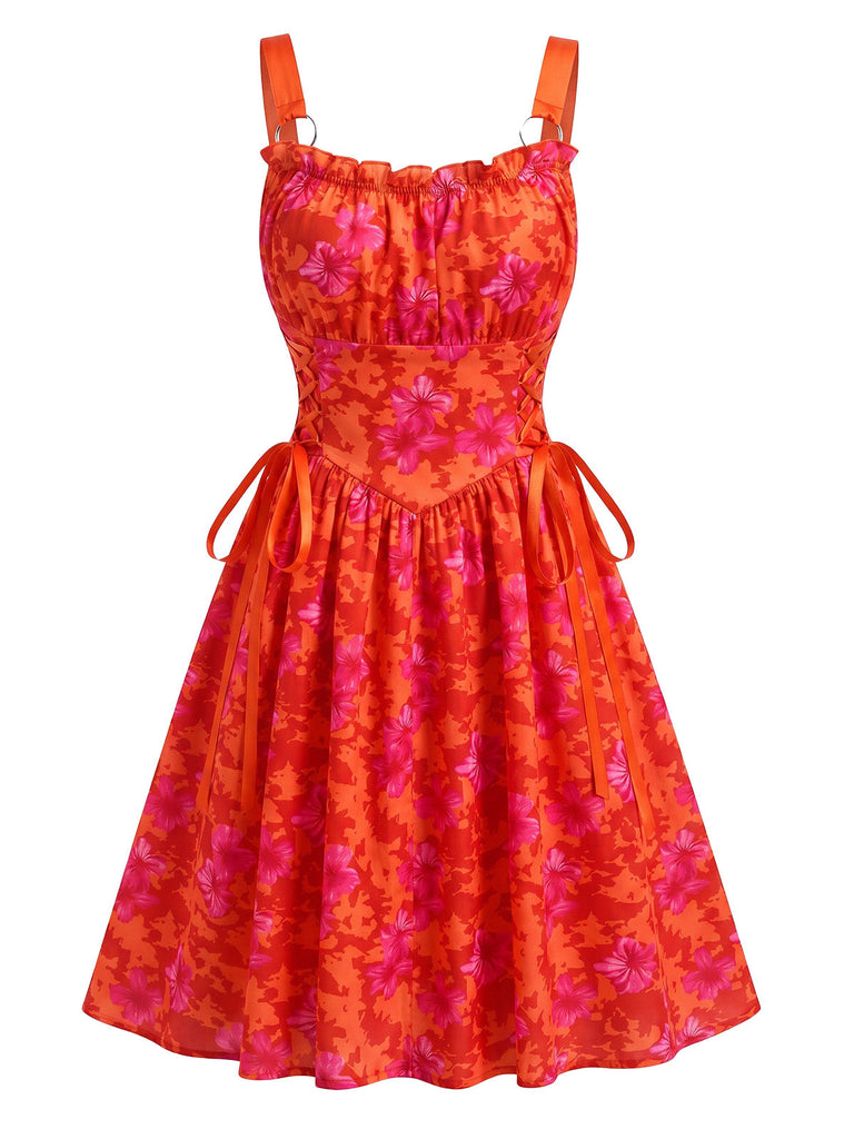 Yellow 1950s Vintage Floral Swing Dress, vintage dress, retro fashion, rockabilly, pin-up fashion - perfect for women who love vintage and retro fashion