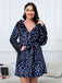 1950s Winter Print Plush Hooded Robe - vintage fashion, retro style
