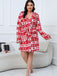 1950s Winter Print Plush Hooded Robe - vintage fashion, retro style